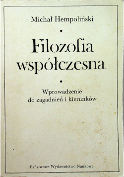 Filozofia współczesna Tom I