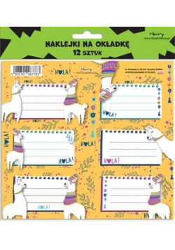 Naklejki na zeszyty - Lamy (12szt)