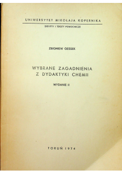 Wybrane zgadnienia z dydaktyki Chemii