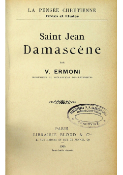 Saint Jean Damascene 1904