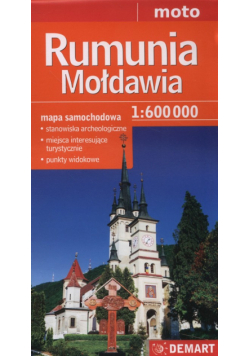 Rumunia, Mołdawia mapa samochodowa