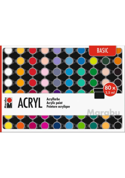 Farby akrylowe Basic 3,5ml 80szt
