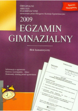 Egzamin gimnazjalny 2009: Blok humanistyczny