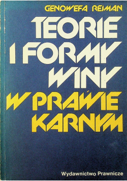 Teorie i formy winy w prawie karmie