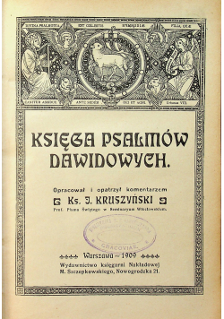 Księga Psalmów Dawidowych 1909 r