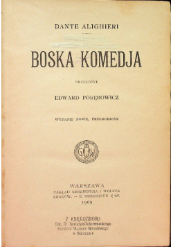 Boska Komedja 1909 r.