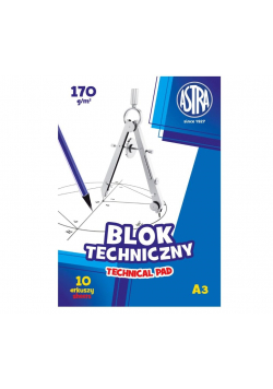 Blok techniczny A3/10K 170g (10szt) ASTRA