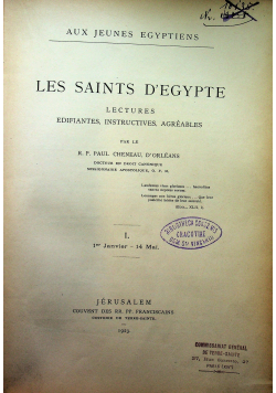 Les saints d Egypte 1923 r