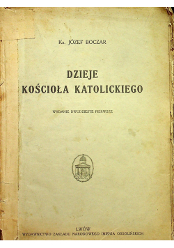 Dzieje Kościoła Katolickiego 1935 r.