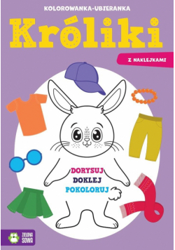 Króliki. Kolorowanka-ubieranka