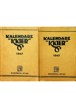 Kalendarz iskier 2 tomy 1947 r