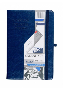 Kalendarz pedagoga 2025/26 A5 tyg Salsa granatowy