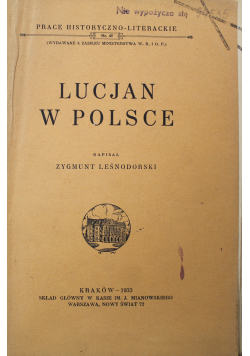 Lucjan w Polsce 1933 r.