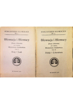 Słowacja i Słowacy Tom I i II 1938 r.