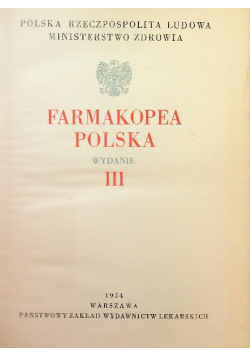 Farmakopea Polska Tom III