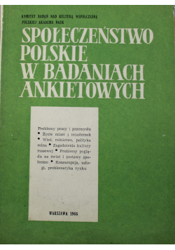 Społeczeństwo polskie w badaniach ankietowych