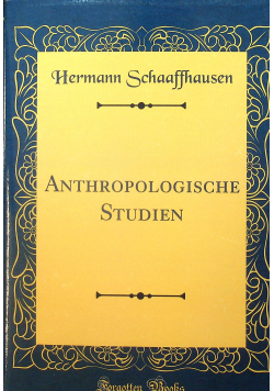 Anthropologische Studien reprint z 1885 r