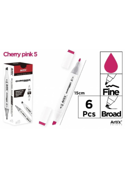 Marker Chromax z 2 końcówk. cherry pink 5 (6szt)