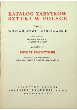 Katalog zabytków sztuki w Polsce Tom X województwo Warszawskie zeszyt 14