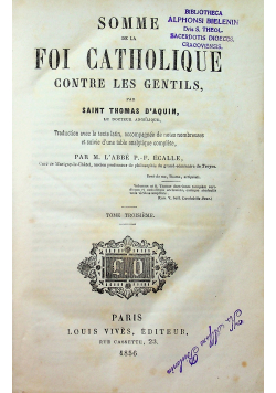 Somme contre les gentils 1856 r.