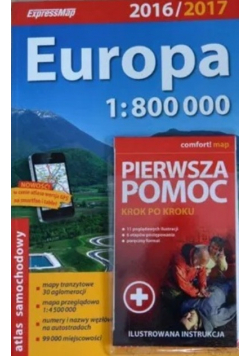 Europa atlas samochodowy plus Pierwsza Pomoc