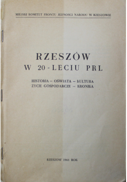 Rzeszów w 20-leciu PRL