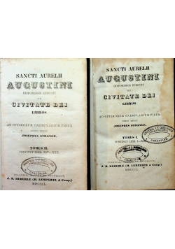 Sancti Aurelii Augustini hipponensis episcopi   2 Tomy 1850 r