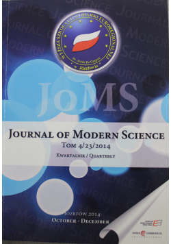 Journal of Modern Science Tom 4 / 23 / 2014