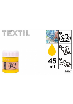 Farba do tkanin cytrynowo-żółta 45ml (6szt)