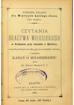 Czytania o miłosierdziu 1885 r