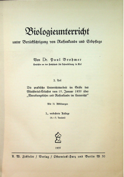 Biologieunterricht Tom II 1935 r.