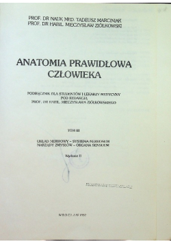 Anatomia prawidłowa człowieka Tom III