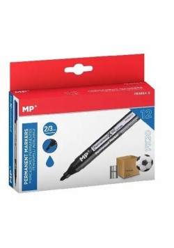Marker permanentny 2,0/3,0mm niebieski (12szt)