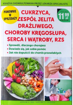 Zdrowie Bez Tajemnic Cukrzyca Zespół Jelita drażliwego choroby kręgosłupa serca i wątroby rzs