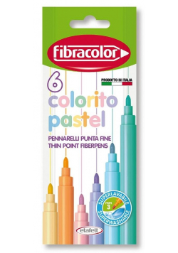Pisaki Colorito Pastel 6 kolorów FIBRACOLOR