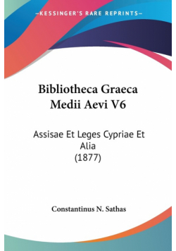 Bibliotheca Graeca Medii Aevi V6