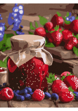 Malowanie po numerach - Dżem malinowy 30x40cm