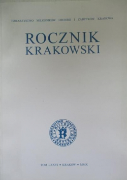 Rocznik krakowski, Tom LXXVI