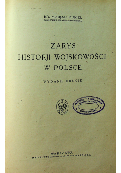 Zarys Historji Wojskowości w Polsce 1923 r