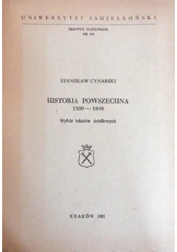 Historia powszechna 1500 - 1648