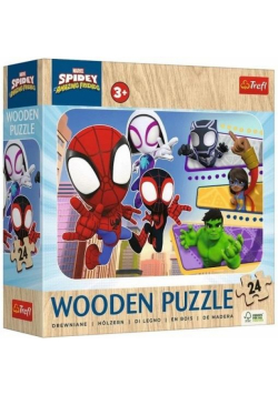 Puzzle 24 Puzzle Drewniane Odważny Spiday i przyjaciele 20274