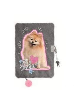 Pamiętnik A5 Włochacz z kłódką Sweet Pomeranian