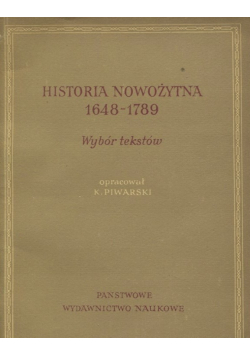 Historia nowożytna 1648 do 1789