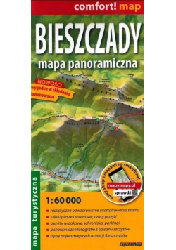 Bieszczady mapa panoramiczna
