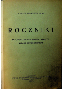 Roczniki  1930r