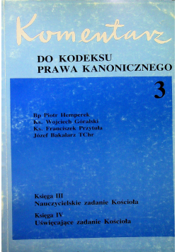 Komentarz do kodeksu Prawa Kanonicznego 3
