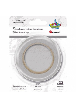 Taśma termiczna tkaninowa 12mm 25m biała