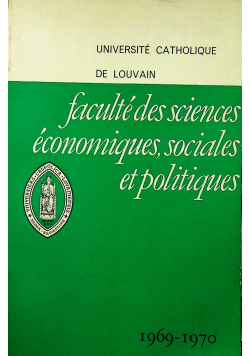 Faculte des sciences economiques sociales et politiques