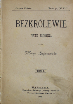 Bezkrólewie tom I 1899 r