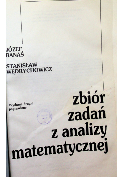 Zbiór zadań z analizy matematycznej